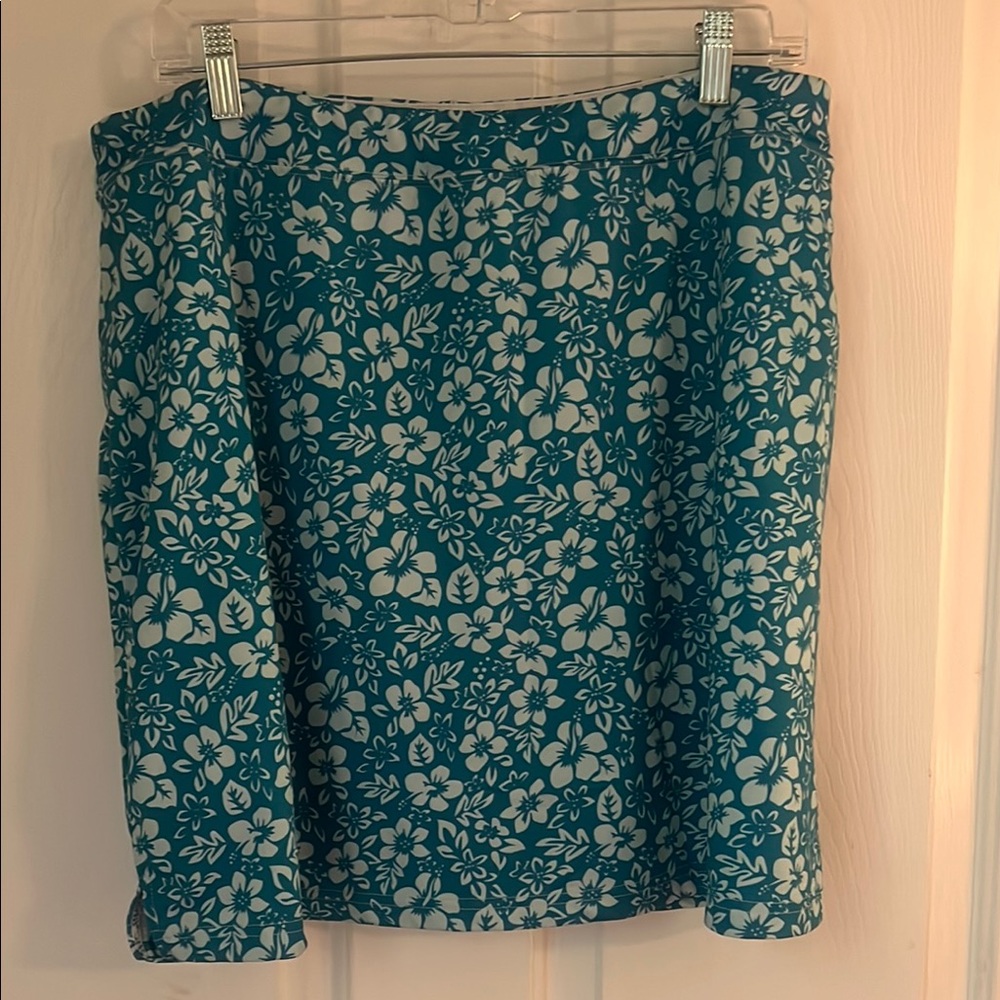 Floral Teal Skort